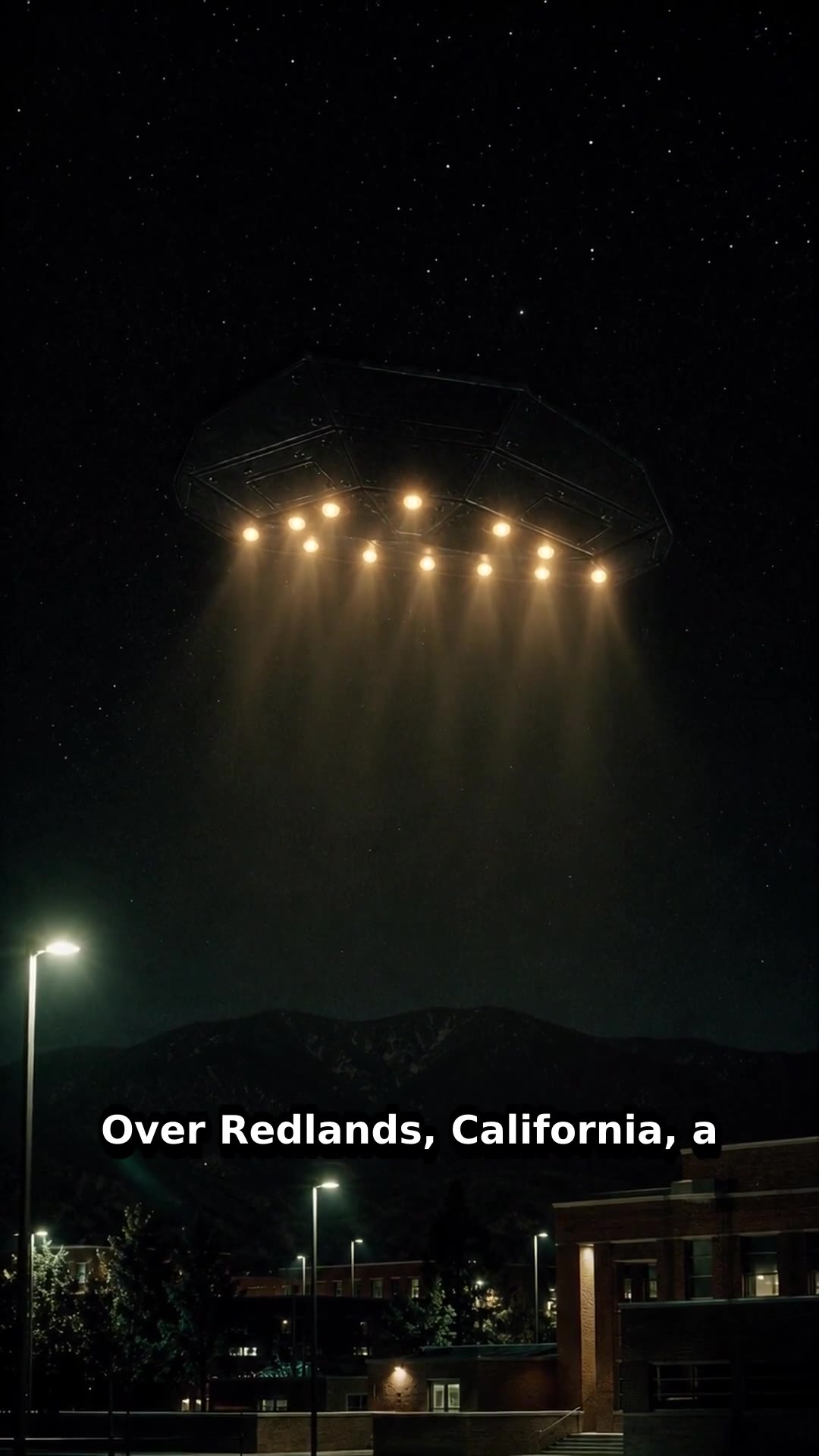 University of Redlands UFO Sighting: Twenty Witnesses Report Seven-Lighted Object — reel poster